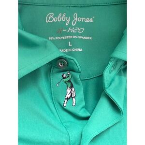 Bobby Jones Golf Polo Shirt Moisture Wicking Short Sleeve Green Large‎